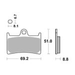 Disk pločice BREMBO 07077XS ( SINTER )